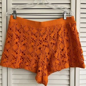 Knit Orange Shorts